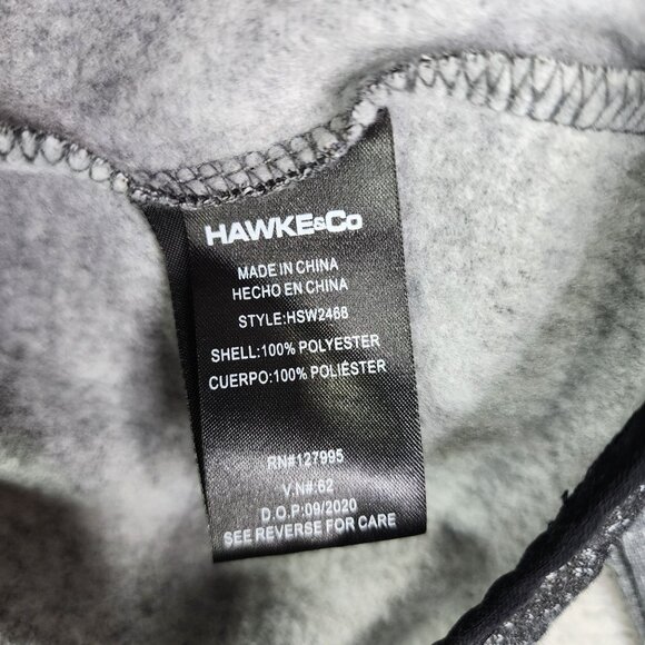 Mens Hawke & Co Gray Pullover 1/4 Button Sweatshirt Long Sleeve Polyester Size M - Picture 4 of 8